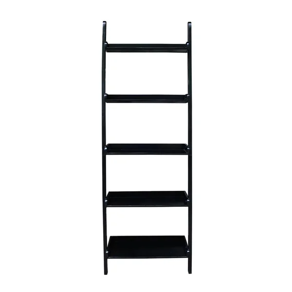 International Concepts Lean To Shelf Unit with 5 Shelves, Black