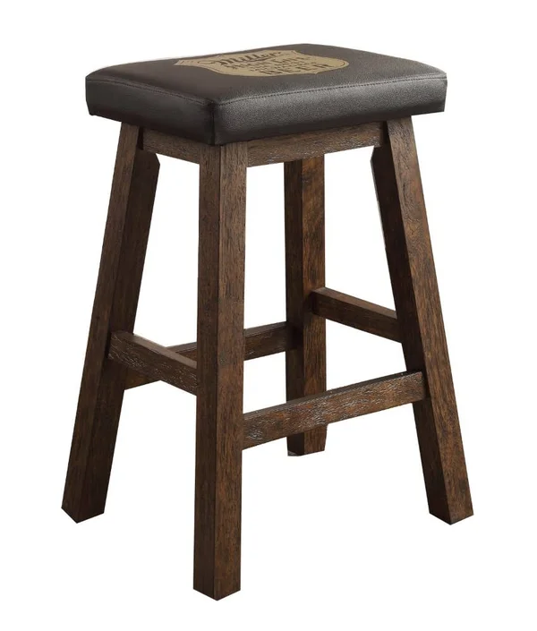 Eci Furniture Miller Antique Walnut High Life 30x22 Saddle Bar Stool Set of 2