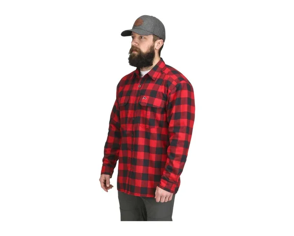 Simms - Coldweather Shirt - Sand Buffalo Plaid, XL