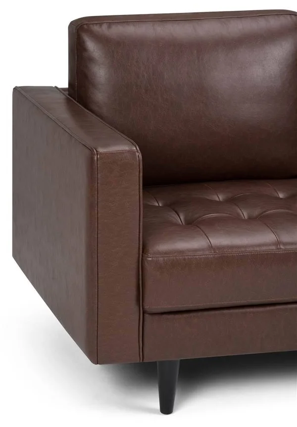 Simpli Home Blaine Loveseat - Distressed Cognac Faux Air Leather