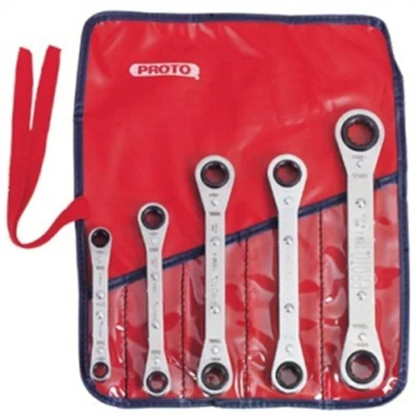 Proto J1190MA Metric Ratcheting Box Wrench Set - 5 Pieces, Forged