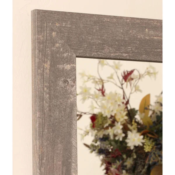 American Value Rustic Wild West Barnwood Wall Mirror, Size: 38.5, Brown