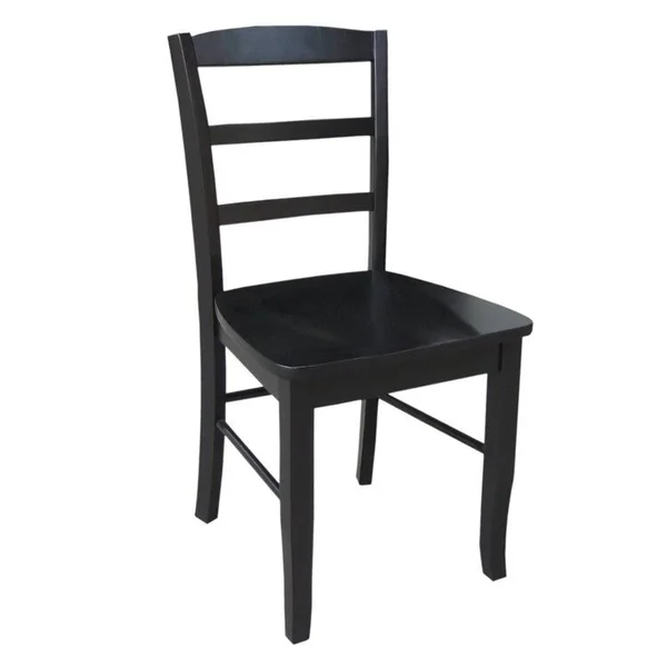 International Concepts Madrid Ladderback Chair-Color: Java, Quantity: Set of 2, Brown