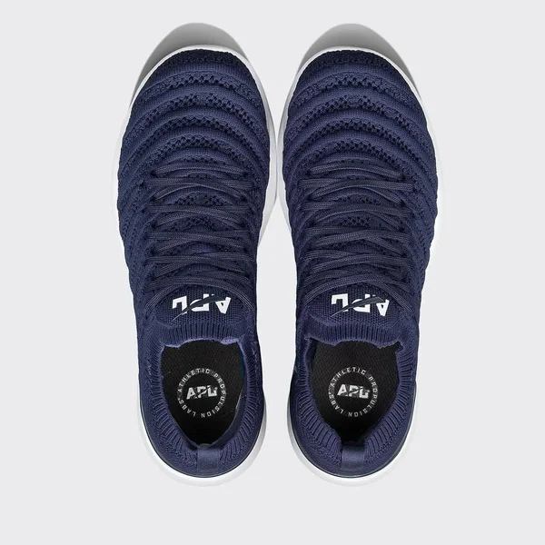 APL Women's Techloom Wave Navy/White Shoes in Size 8 - Athletic Propulsion Labs