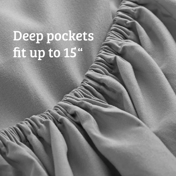 Bare Home Bed-in-a-Bag Down Alternative Comforter & Sheet Set - Comforter Set: Grey, Sheet Set: Grey - California King