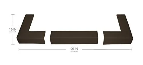 Kidkusion - Fireplace Bumper Pad Brown - 3" x 3"