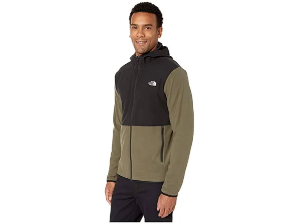 The North Face Men's TKA Glacier Full Zip Hoodie New Taupe Green, TNF Black M