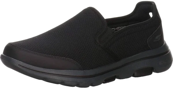 Skechers Men's GOwalk 5 Delco Slip on Sneaker, Black/Charcoal