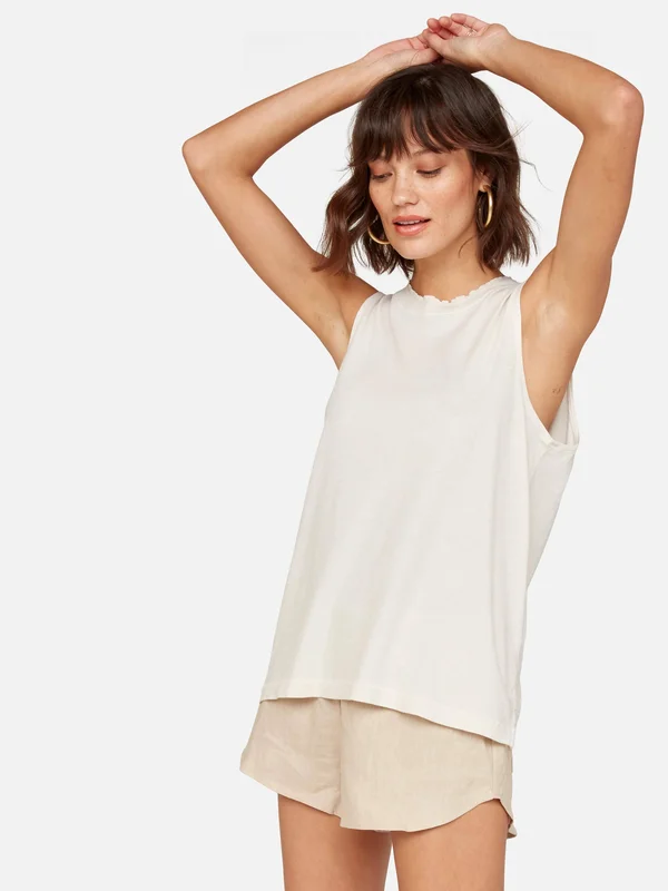 Organic Cotton Vintage Tank Bone, S