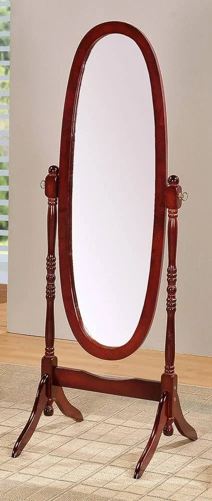 Bailee Cherry Wood Frame/Glass Floor Mirror by Asia Direct