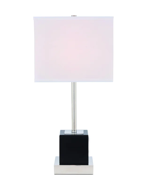 Elegant TL3037PN Lana 1 Light Polished Nickel Table Lamp