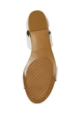 Aerosoles Willowbrook Wedge Sandals - White Leather