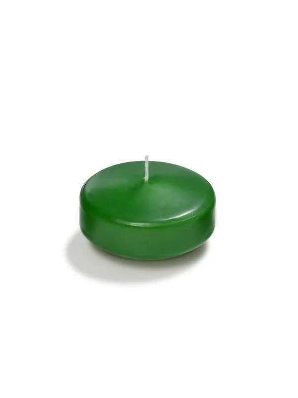 Set of 36, Bulk Floating Candles, Hunter Green - 2.25x22