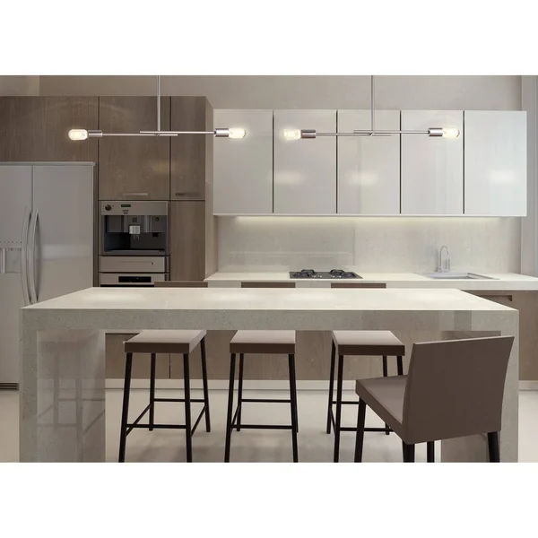 Jonathan Y Turing 30.5x22 Adjustable Metal LED Linear Pendant - Chrome