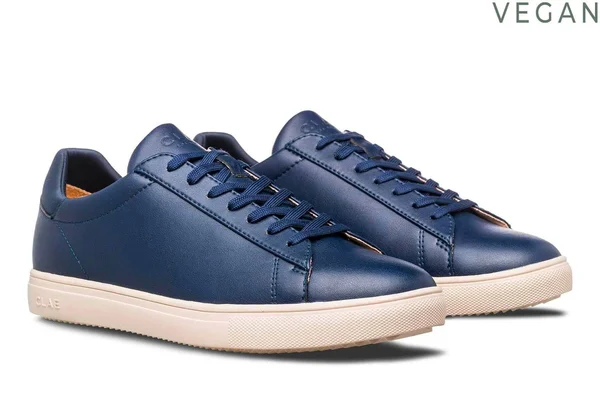 CLAE Bradley Vegan 7.5 - Navy Vegan Leather Shoes Unisex