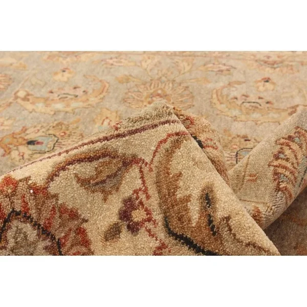 ECARPETGALLERY Hand-Knotted Chobi Twisted Grey Wool Rug - 5'0 x 7'3