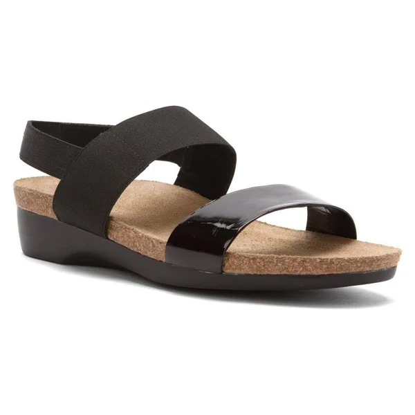 Munro Women's Pisces, Black Fabric/Patent Size: 9 N