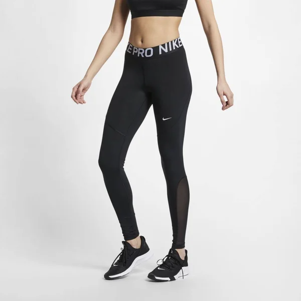 Nike Women's Pro Tights - Black, White - XL