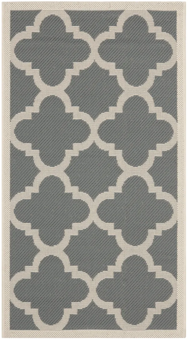 Safavieh Courtyard CY6243-246 Grey, Beige Rug 7&10x22 x 7&10x22 Square