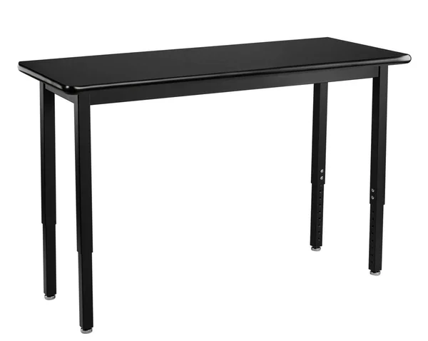 National Public Seating SLT3-1860H 18x22 x 60x22 Height Adjustable Black Steel Science Lab Table with High Pressure Laminate Top