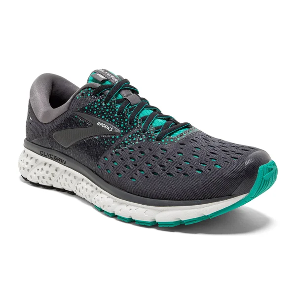 Brooks Women's Glycerin 16 - Ebony - Green - Black - 7 - D