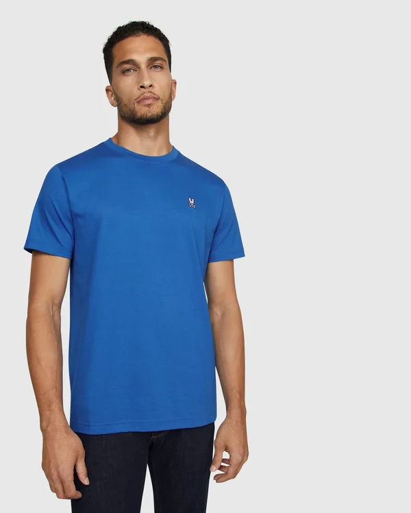 Psycho Bunny Classic Crew Neck Oceanus Blue Men's Tee Shirt B6U014L1PC-OCS