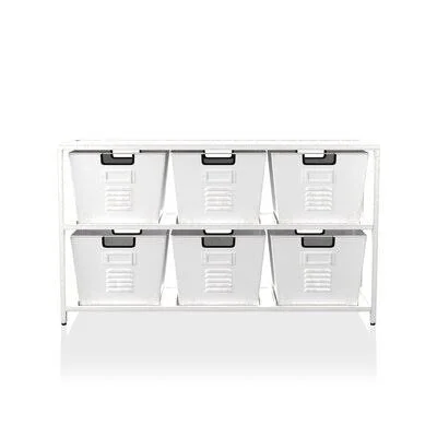 Claudel Steel 6 Drawer Accent Chest 17 Stories Color: White