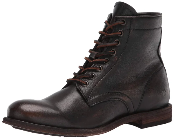 Frye Tyler Lace Up Boots in Dark Brown, Men's Size 7