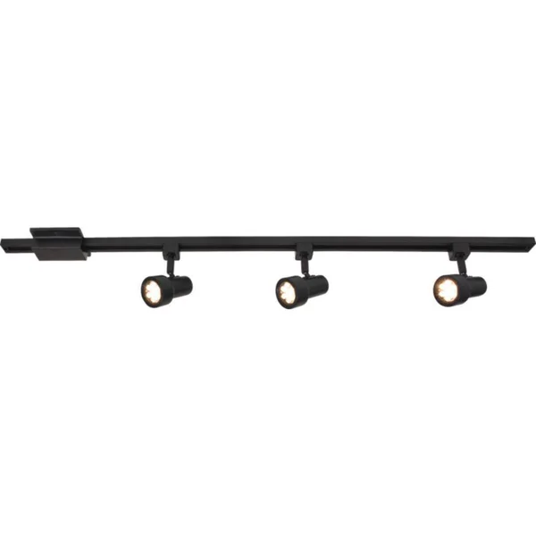 Hampton Bay 3-Light Mini Step 44 in. Black Integrated LED Linear Track Lighting Kit 805109