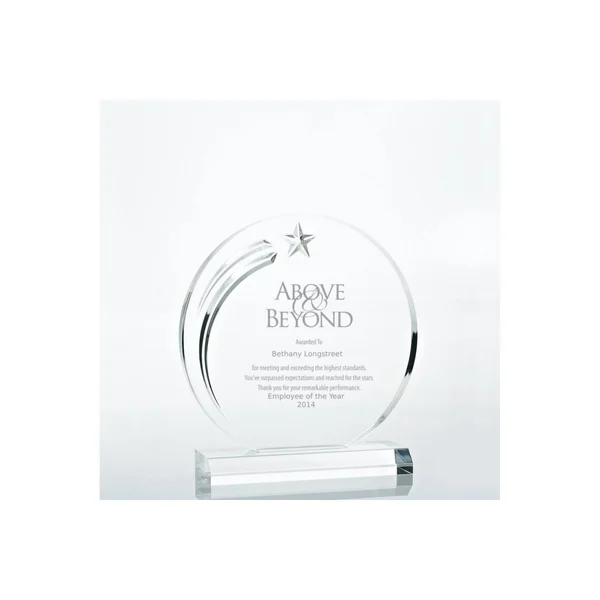 Star Acrylic Trophy - Circle - 7 x 7.5 inches
