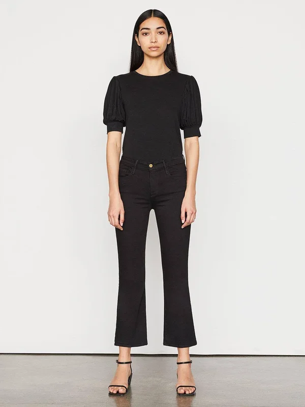 Frame Black &Le Crop Mini Boot& Jeans