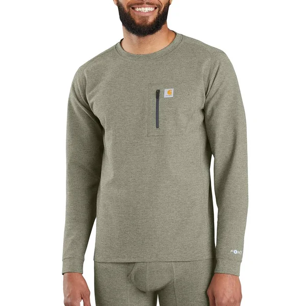 Carhartt Base Force Heavyweight Crew, Burnt Olive, Small