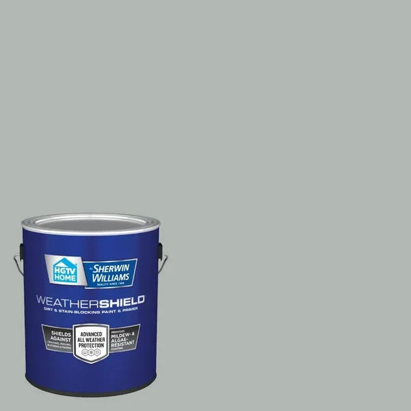 Hgtv Home by Sherwin-Williams WeatherShield Satin Silvermist Hgsw7621 Exterior Paint (1-Gallon) - HGSW7621-636316