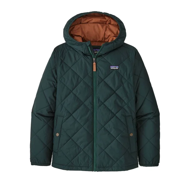 Patagonia Boys& Diamond Quilt Hoody Northern Green - Xs