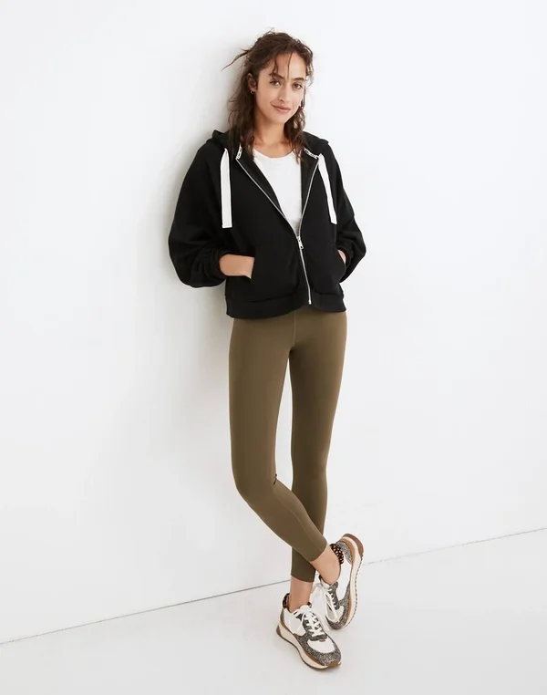 Madewell Women's MWL Form High-Rise 26x22 Leggings in Kale - Size Xxs