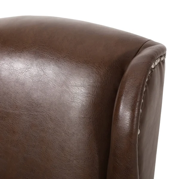 Christopher Knight Home Teresa Contemporary Wingback Swivel Office Chair - Dark Brown