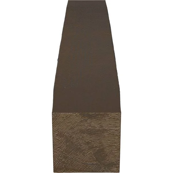 Ekena Millwork MANURS08X12X72BM 8x22H x 12x22D x 72x22W Rough Sawn Faux Wood Fireplace Mantel - Burnished Mahogany