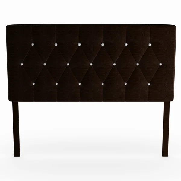 Furniture of America Huntress I Crocodile Faux Leather Button-Tufted Headboard - Brown - Full Over Queen