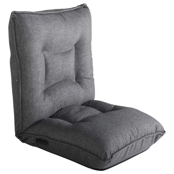 Sundale Outdoor Fold Gaming Chair Padded Chair Floor Sofa Seat with Back Support Grey - Size: 50 x 24 x 8.3, Gray