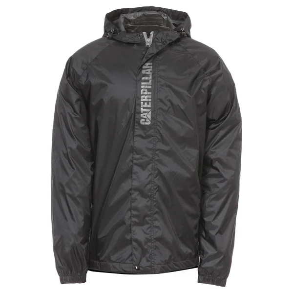 Caterpillar Typhoon Black Packable Rain Jacket - Large