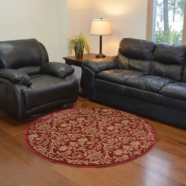 Concord Global 6&7x22 x 9&3x22 Black Jewel Damask Area Rug