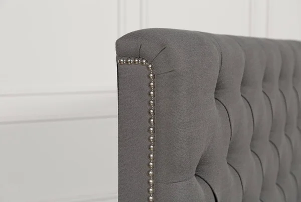 Upholstered Bed - California King Upholstered Bed Panel Bed Traditional, Leighton - Grey - Fabric - 78.7x22W x 95.7x22D x 58.7x2