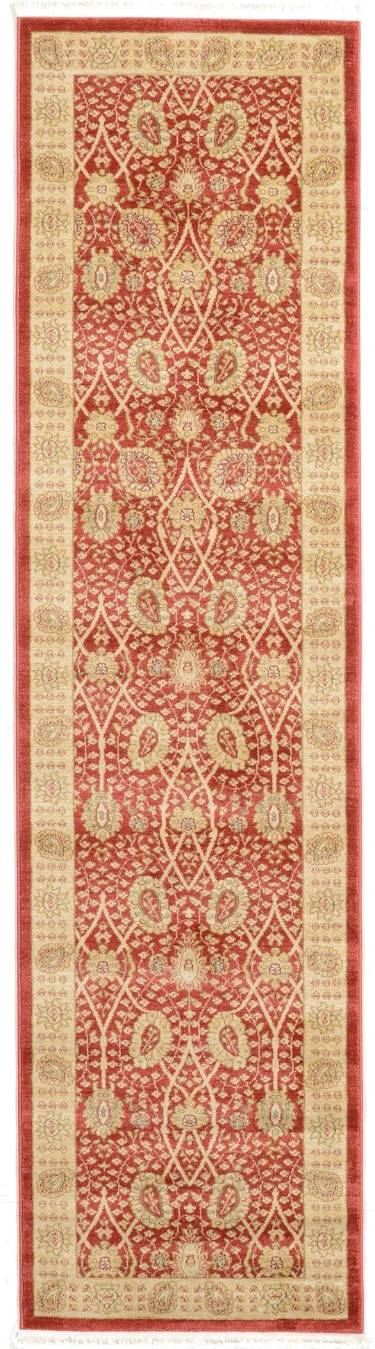 Unique Loom Edinburgh Red Vintage 10 ft Runner Area Rug