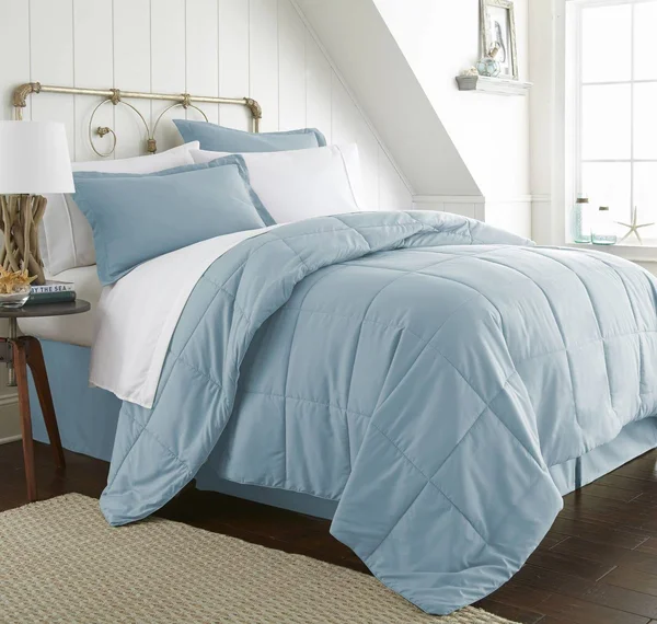 Noble Linens 8-Piece Bed in A Bag Bedding Set - California King, Ivory