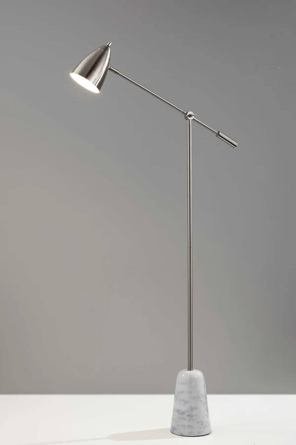 6.5x22 x 31x22 x 52.5-63x22 Black Metal Floor Lamp