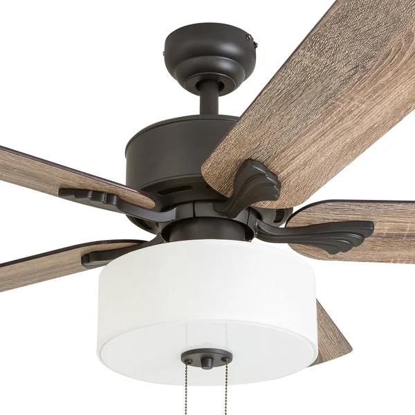 Prominence Home 50568-01 Snowden Farmhouse Ceiling Fan 52x22 Barnwood/Tumbleweed, Aged Bronze
