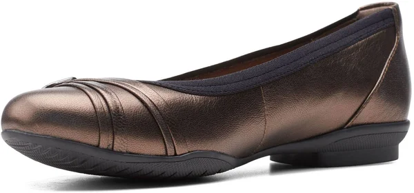 Clarks Sara Tulip Women's Shoes Metallic Leather : 10 B