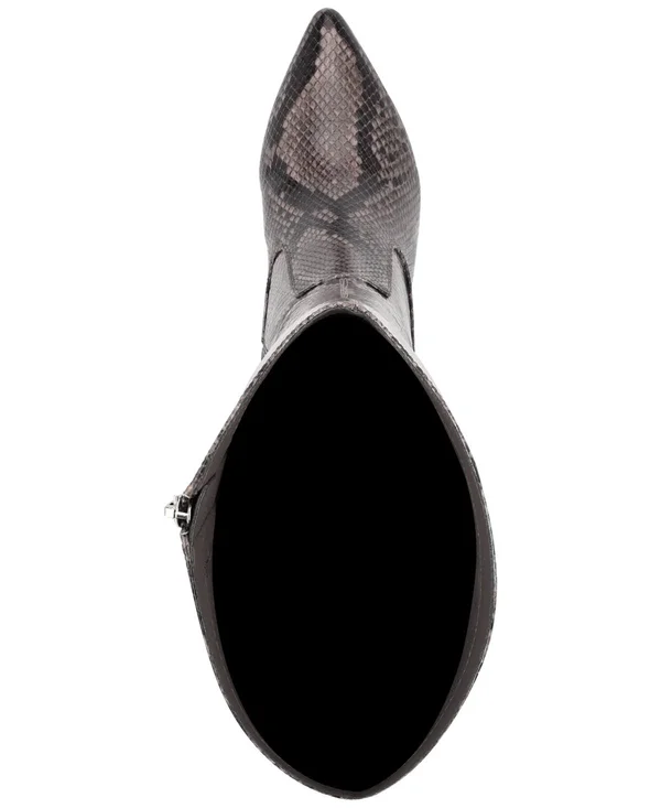Marc Fisher Retie Knee-High Boots - Natural Snake