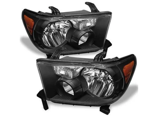 Toyota Tundra OE Replacement Black Headlights Driver Passenger Head Lamps