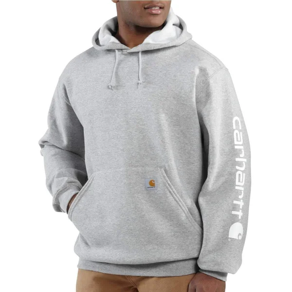 Carhartt Men's Midweight Hooded Logo Sleeve Sweatshirt